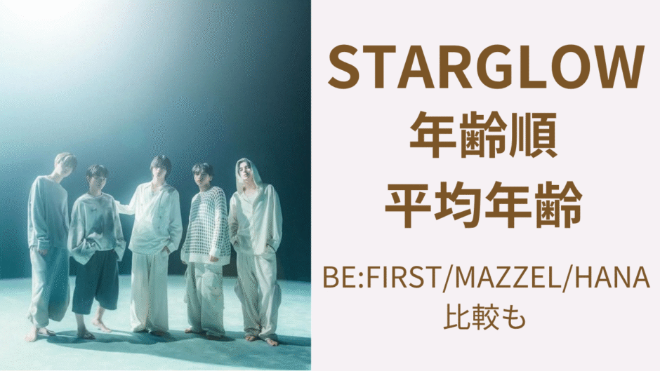 STARGLOWメンバーの年齢順と生年月日は？最年長ADAMから最年少TAIKIまでの全貌を徹底解剖